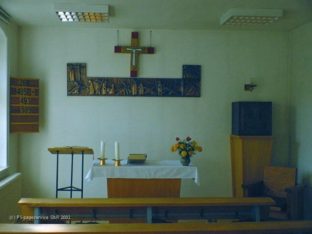 Gottesdienstraum im ehemaligen Pfarrhaus